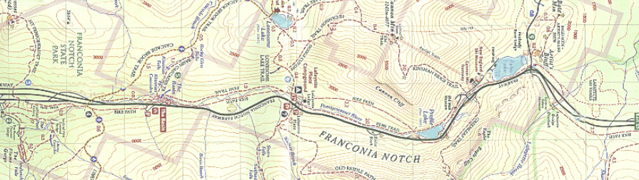 Franconia Notch Map